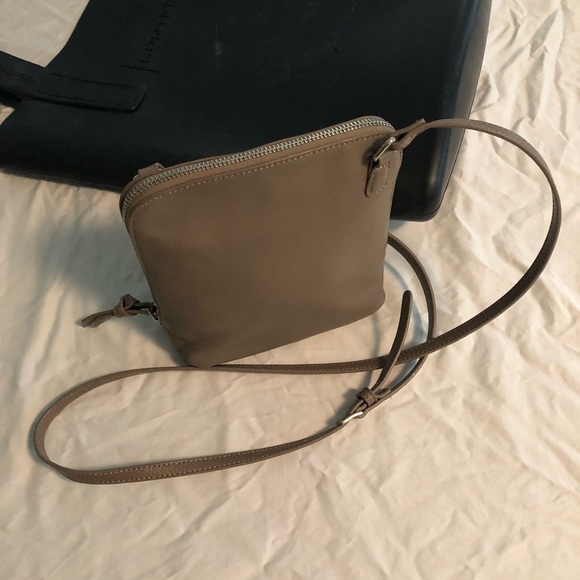 Clarks Handbags - Clark's Praline Leather Small Cross Body Zip Purse
